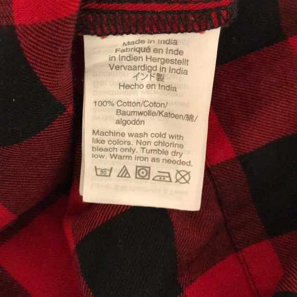 Madewell flannel top with tie EUC - Picture 4 of 5